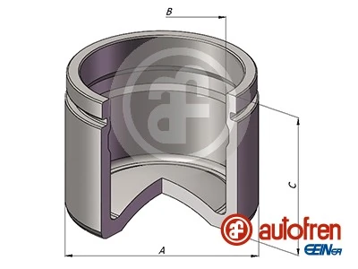 Piston, brake caliper